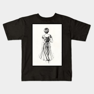 Sketch of behind a girl Kids T-Shirt